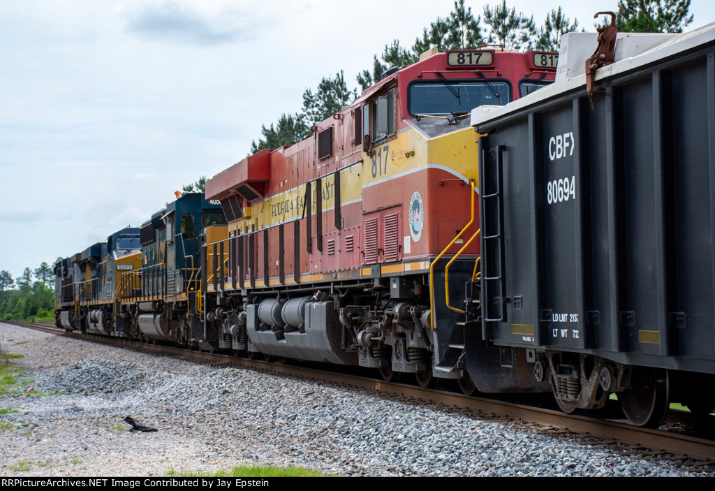 FEC 817 rides south on L795 (Waycross to Jacksonville turn) 